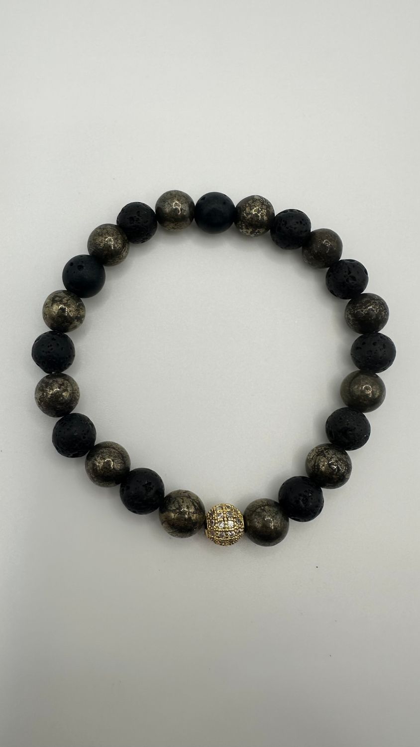 Lava Stone &amp; Pyrite