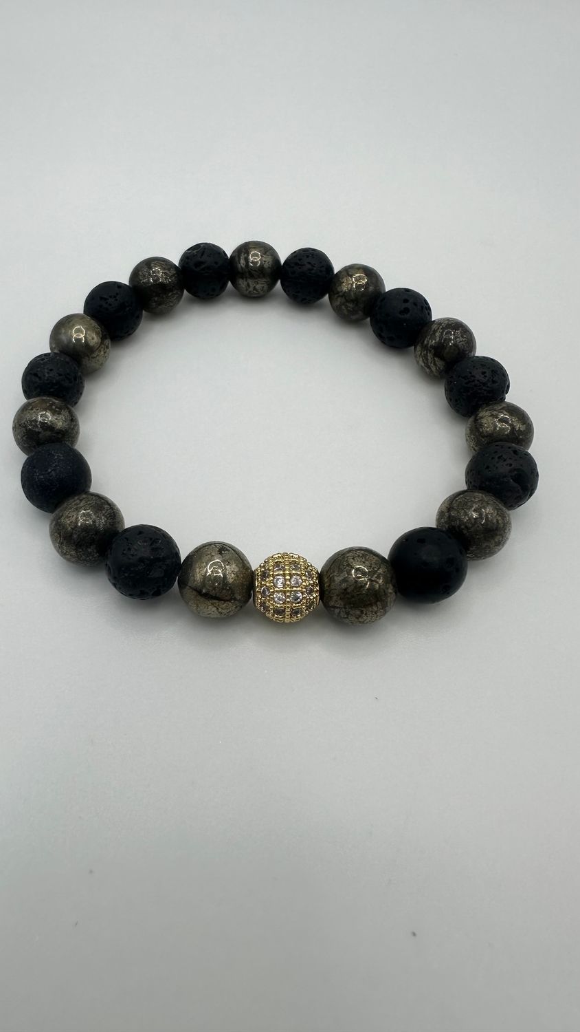 Lava Stone &amp; Pyrite