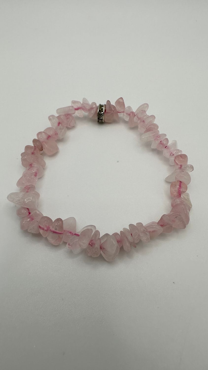 Rose Quartz Chips Bracelet