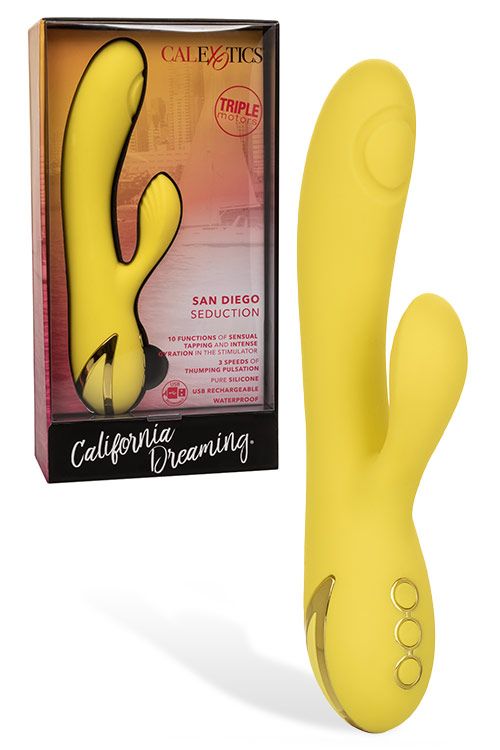 California Exotic 7&quot; San Diego Seduction Thumping Rabbit Vibrator