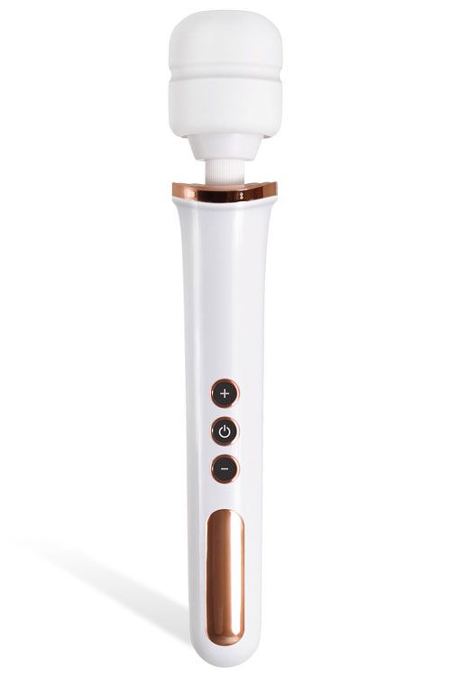 Adam and Eve 13&quot; Silicone Head Wand Massager Rose Gold Edition