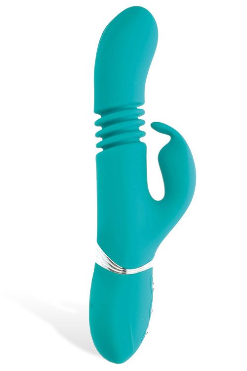 Adam and Eve Thrusting 9&quot; Silicone Rabbit Vibrator