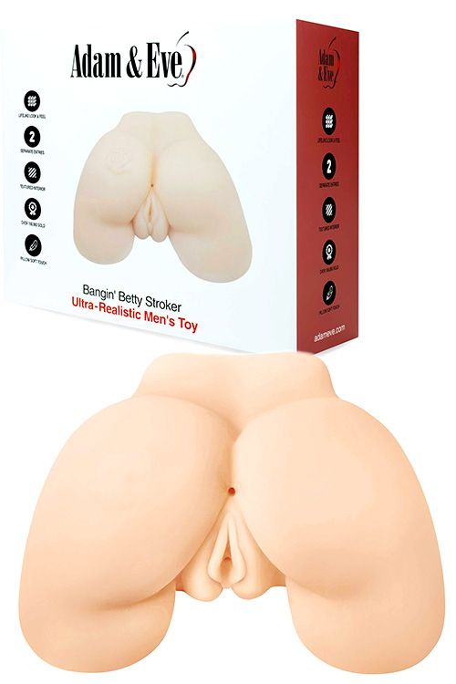 Adam and Eve 8.75&quot; Sexy Betty Pussy &amp; Ass Stroker