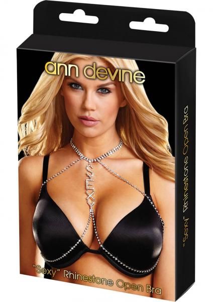 ann devine &quot;Sexy&quot; Rhinestone Open Bra
