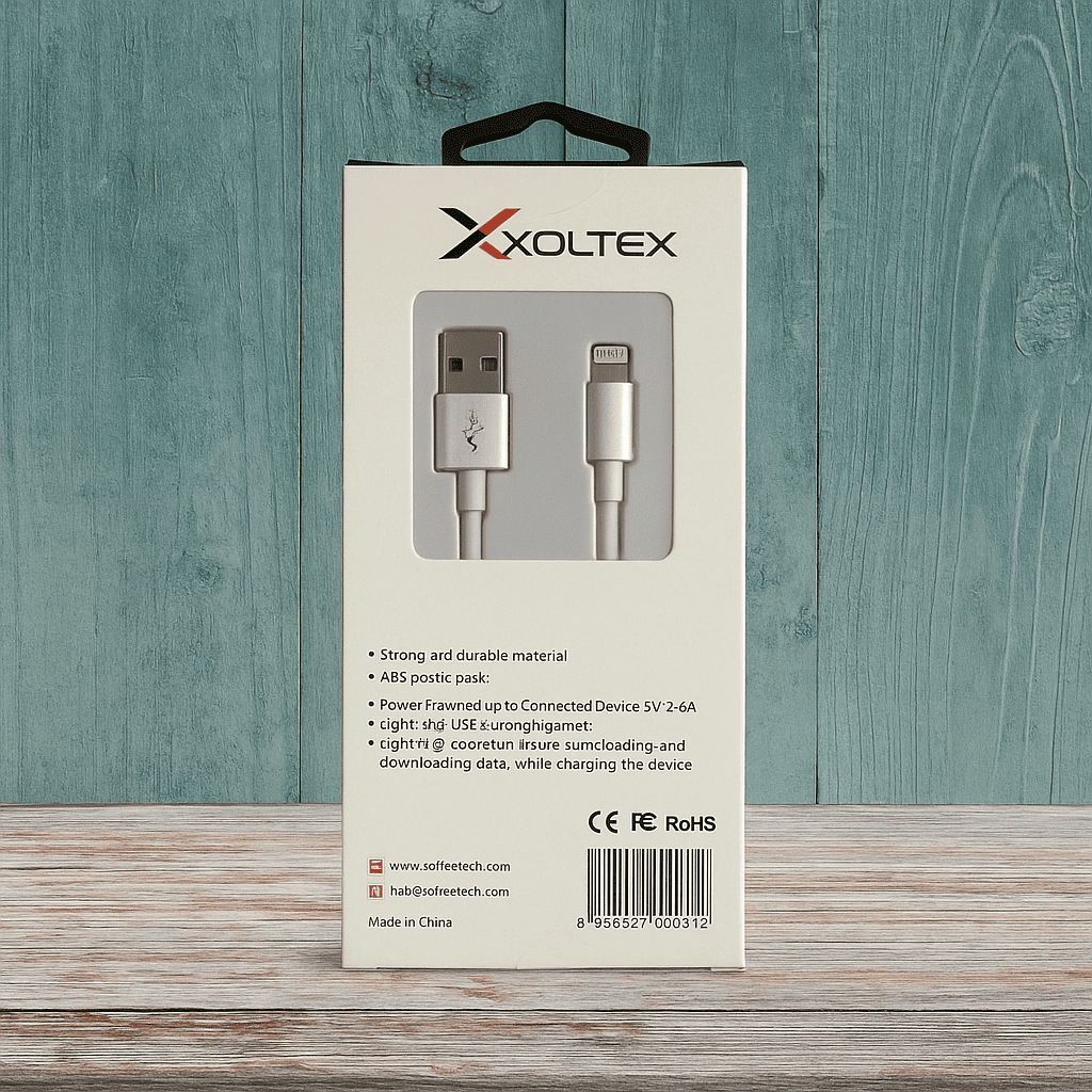XOLTEX USB-A to Lightning Fast Charging Cable for iPhone &amp; iPad – White