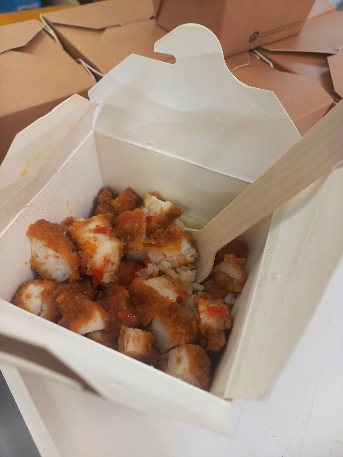 Sweet Chilli Chicken on Rice