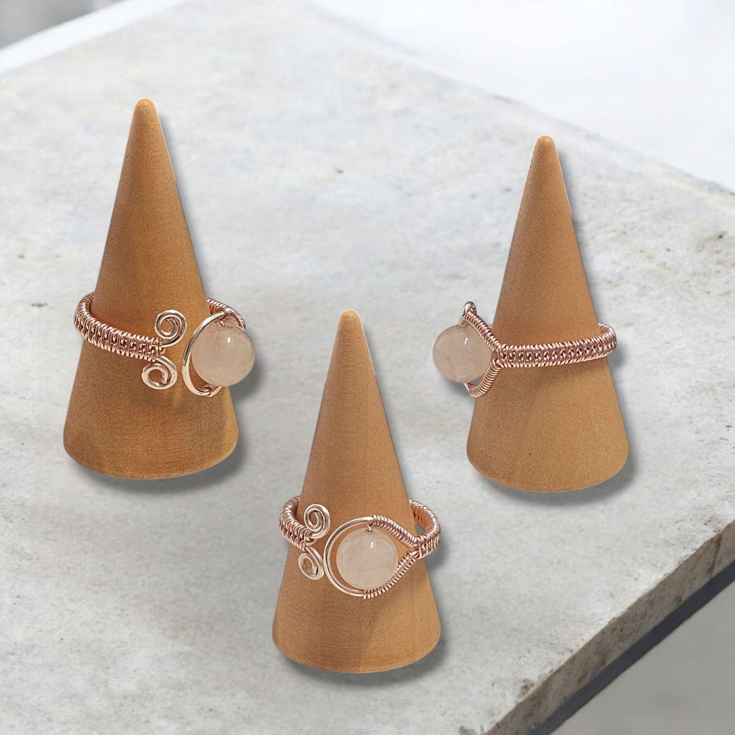 Rose Quartz Adjustable Ring