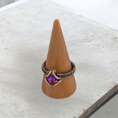 Pink Facet Ring