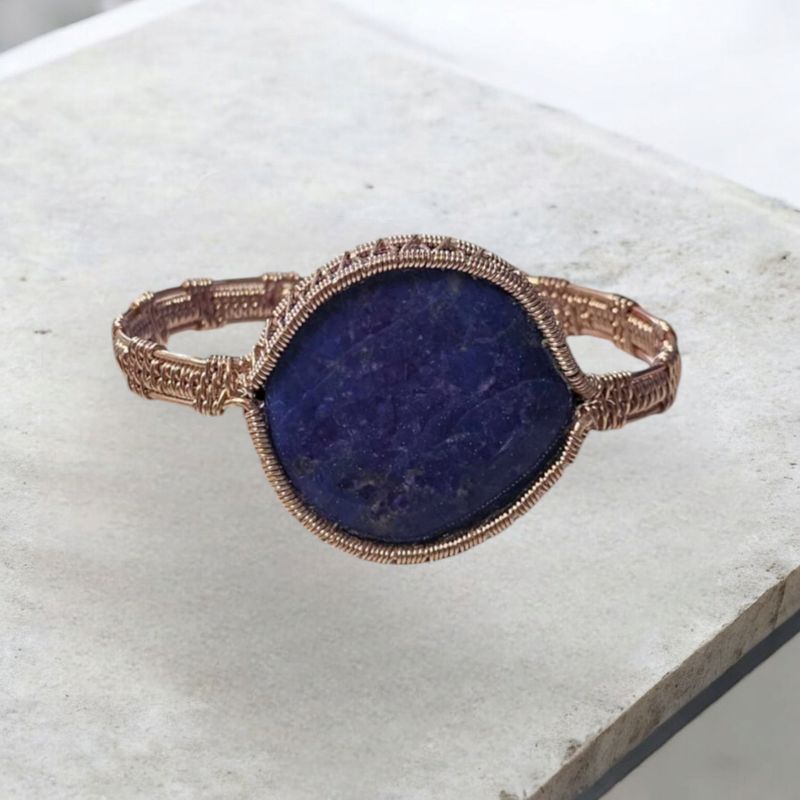 Rose Gold Howlite Bangle