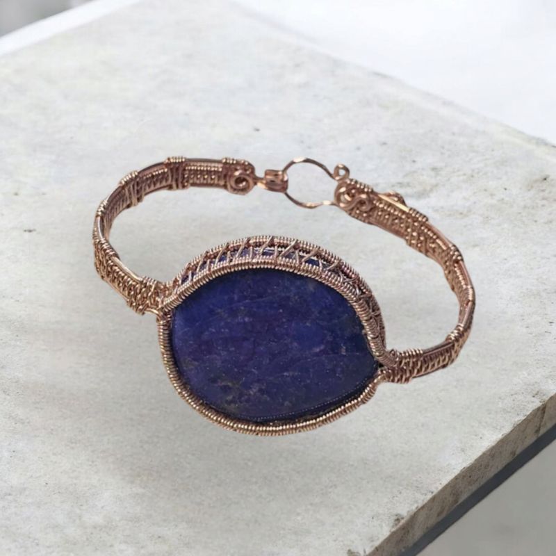 Rose Gold Howlite Bangle
