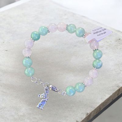 Rose Quartz &amp; Jade Bangle