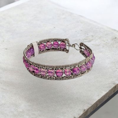 Silver beaded Bangle