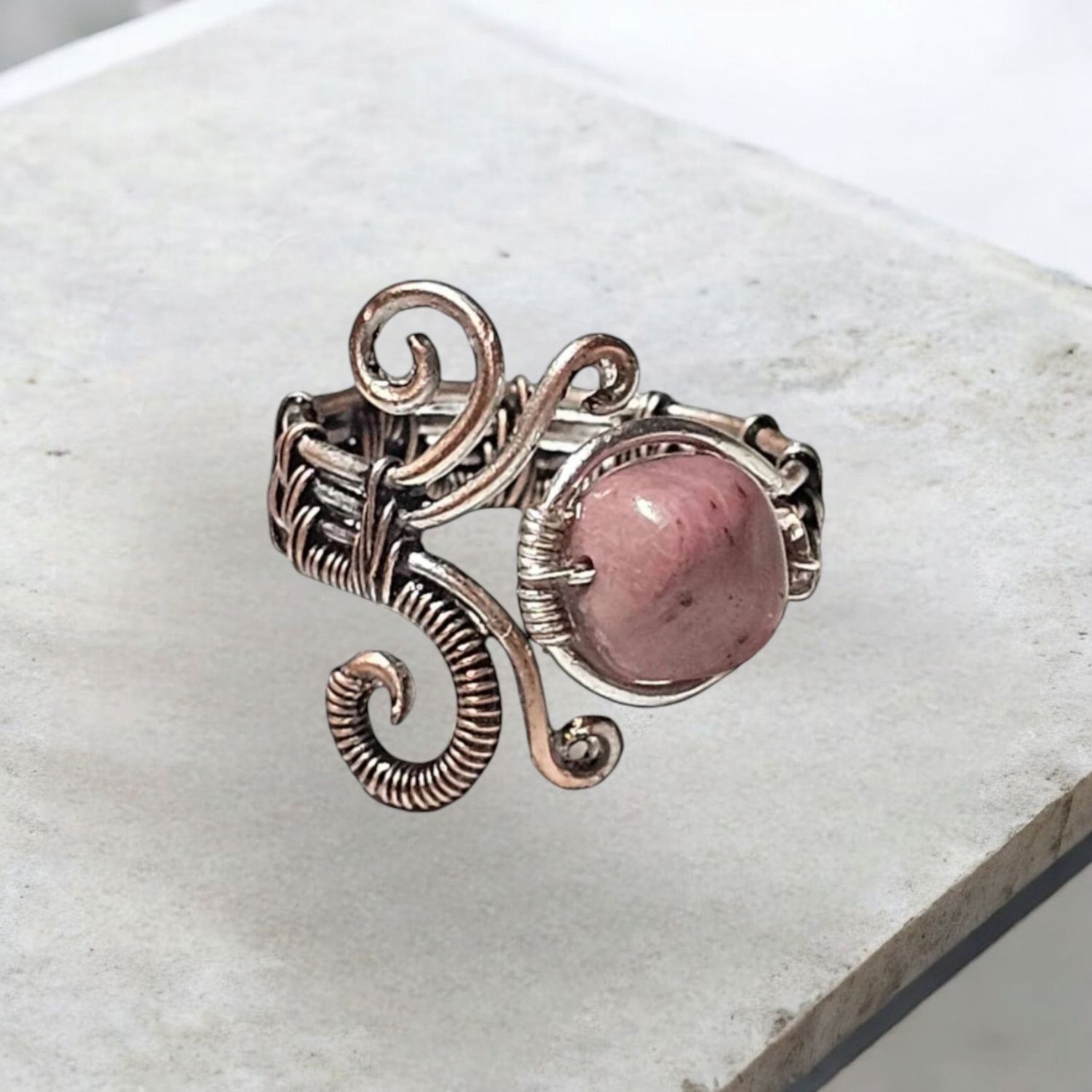 Rhodonite Adjustable Ring