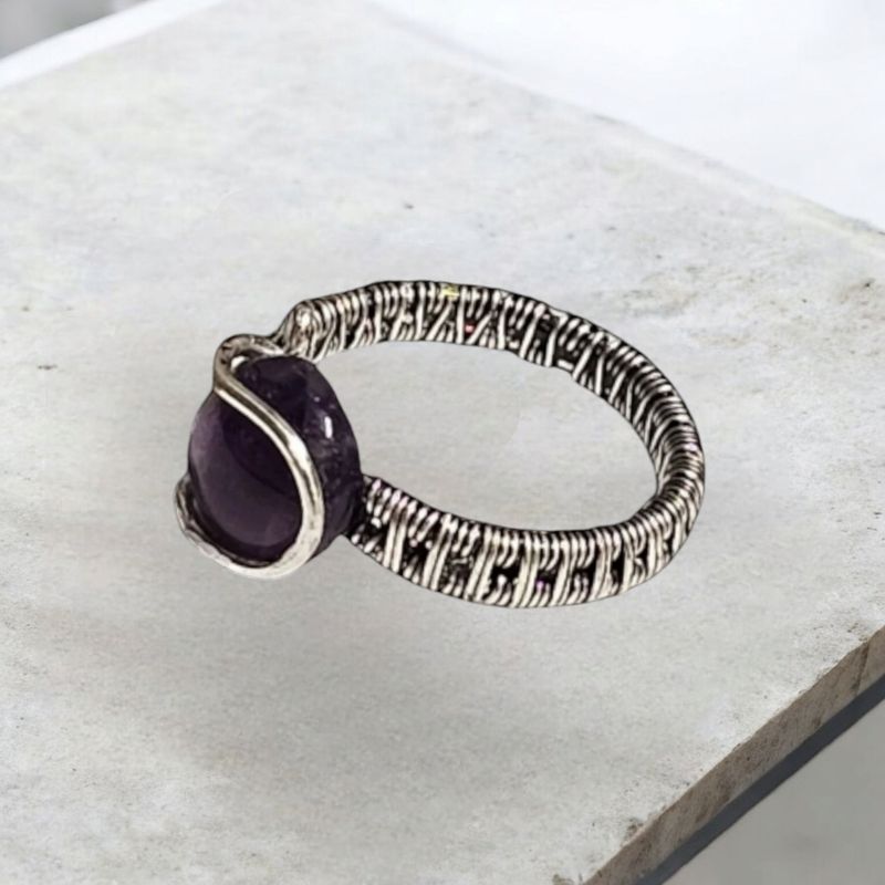 Amethyst, Silver Ring