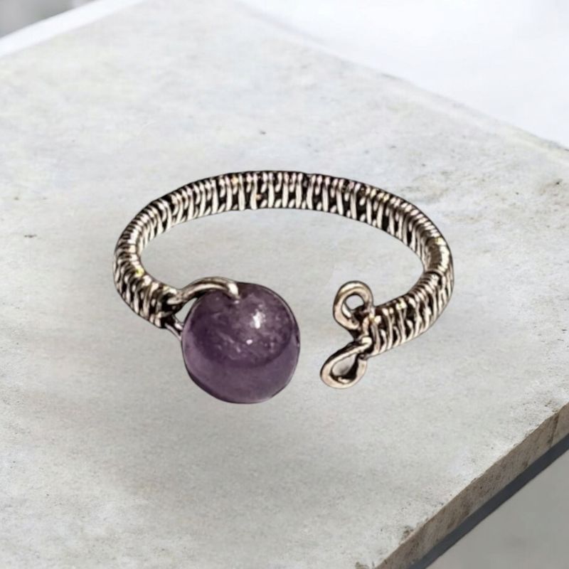 Amethyst, Silver Ring