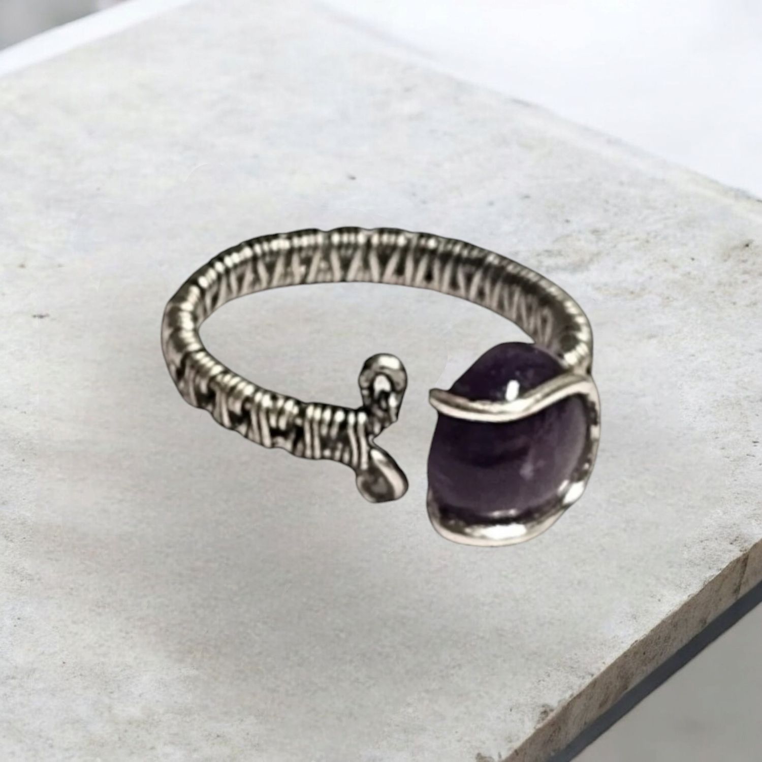 Amethyst, Silver Ring
