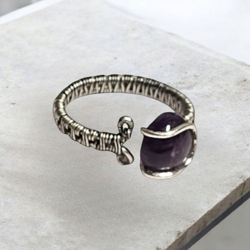 Amethyst, Silver Ring