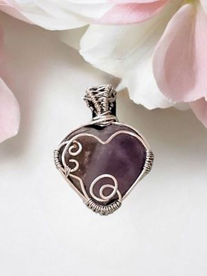 Amethyst, Heart Pendant