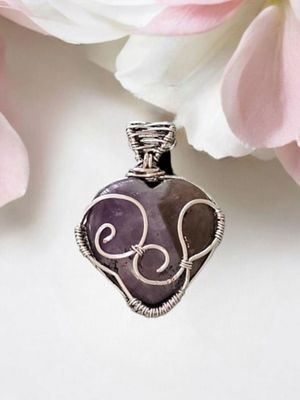 Amethyst, Heart Pendant