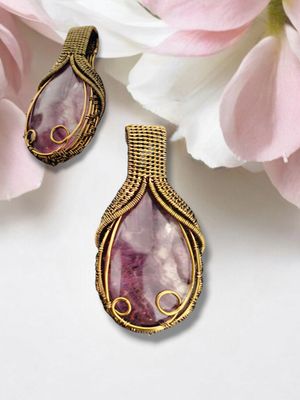 Fluorite Antique Copper Pendant