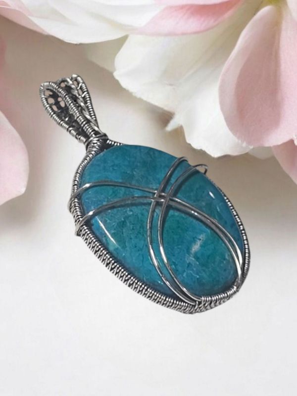 Howlite Silver Pendant