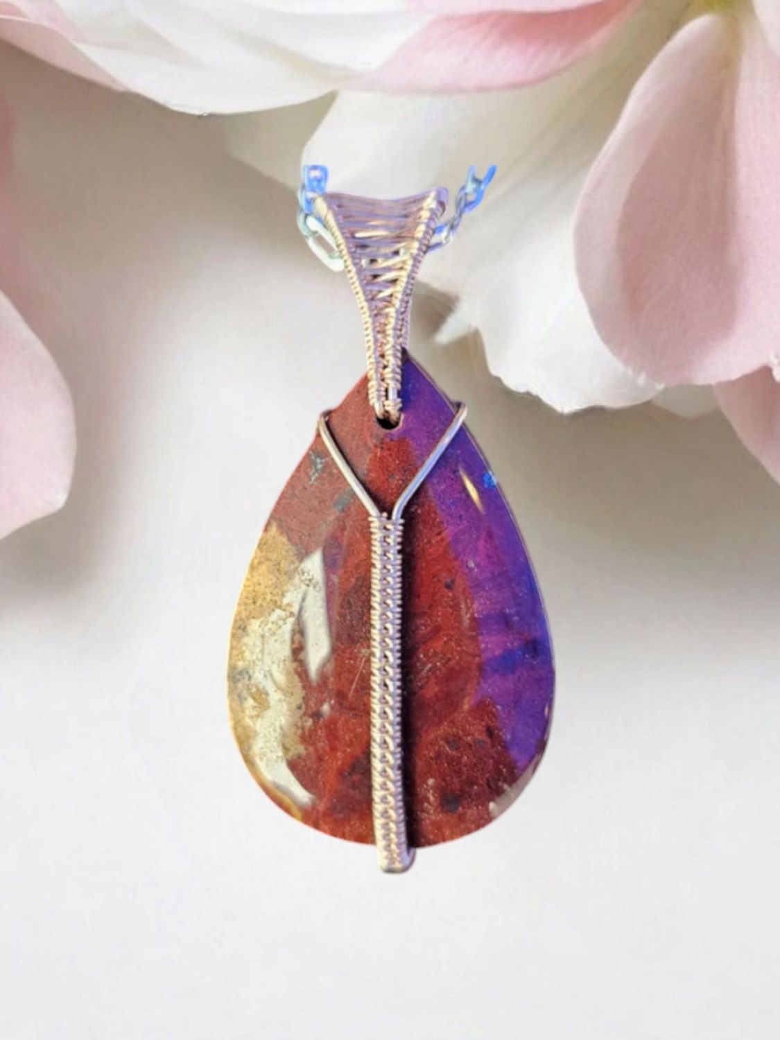 Jasper Rose Gold Pendant