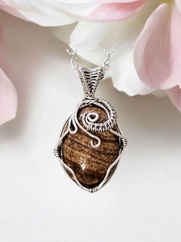 Picture Jasper Silver Pendant