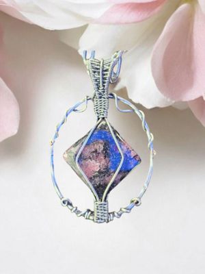 Rhodonite Silver Pendant
