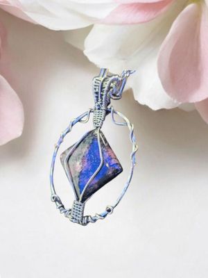 Rhodonite Silver Pendant