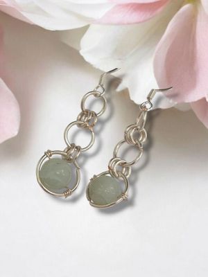 Amazonite, Stirling Silver Earrings