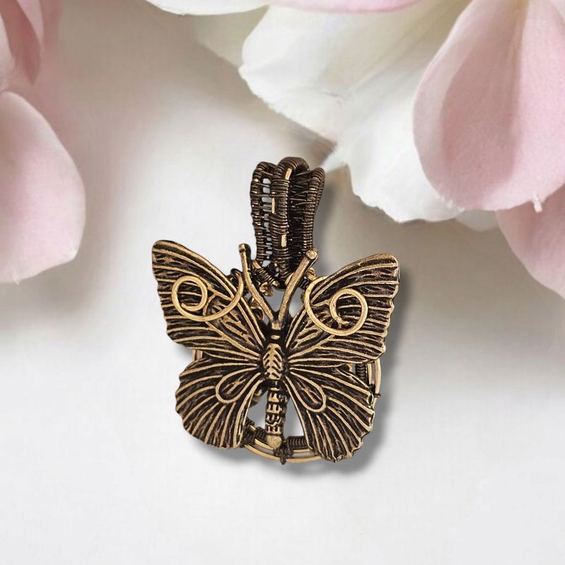 Butterfly Antique Copper Pendant