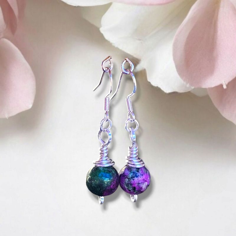 Zoisite, Stirling Silver Earrings