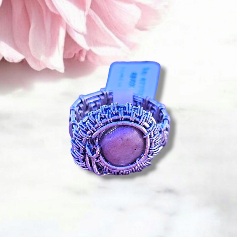 Rhodonite Adjustable Ring