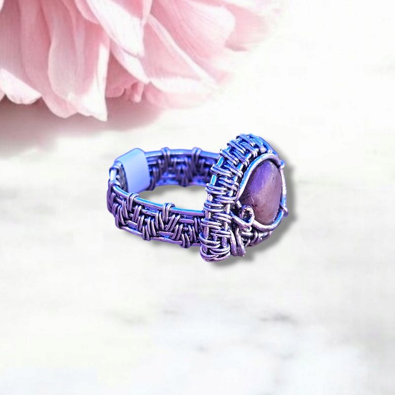 Rhodonite Adjustable Ring