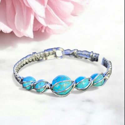 Turquoise  Bead Bangle