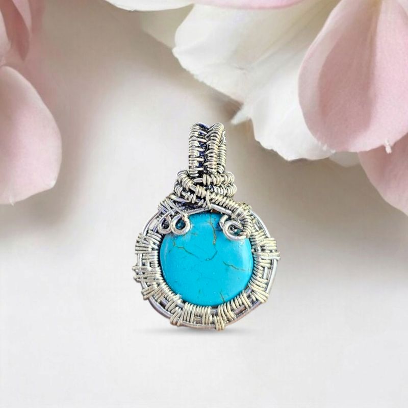 Turquoise, Silver Pendant