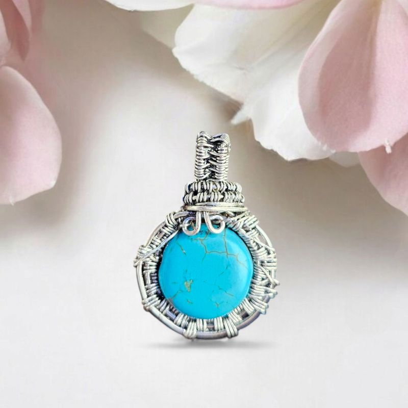 Turquoise, Silver Pendant