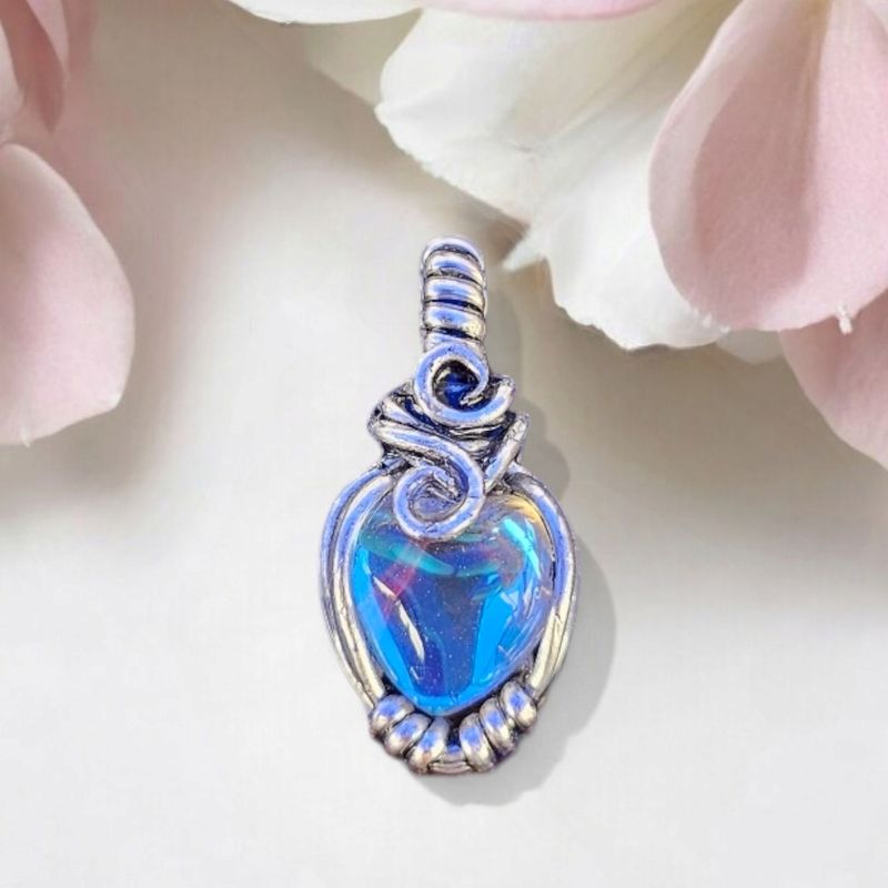 Blue Moonstone, Silver Pendant