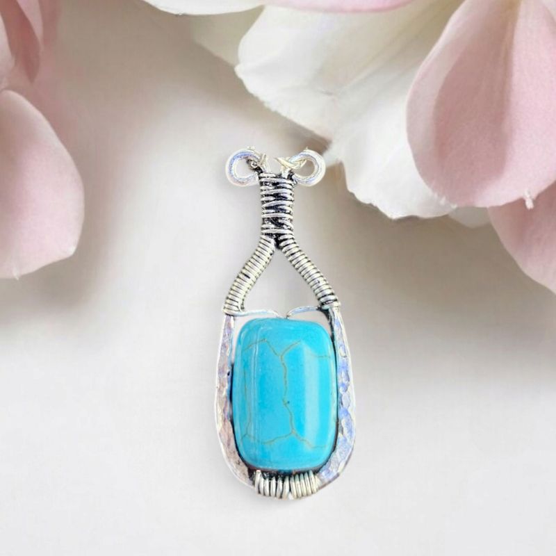 Turquoise, Silver Pendant