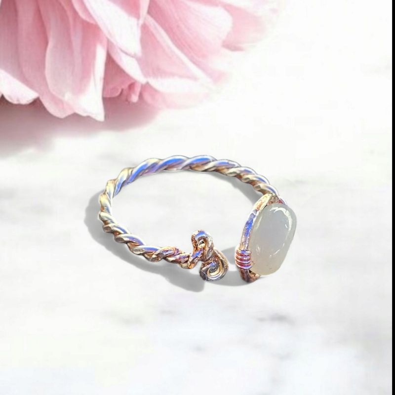Rose Quartz, Adjustable Ring