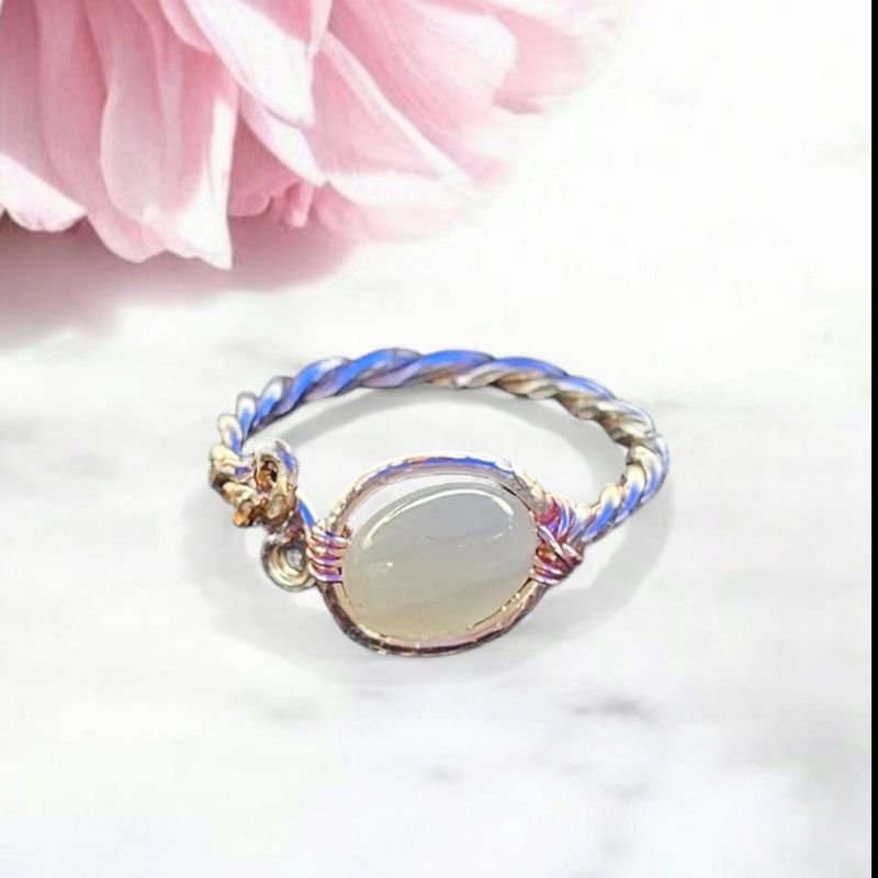 Rose Quartz, Adjustable Ring