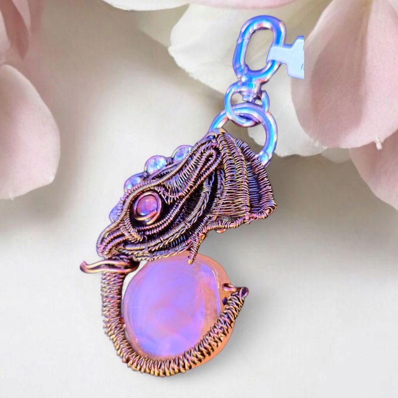 Chalcedony &amp; Tiger Eye 'Elephant' Charm/Pendant