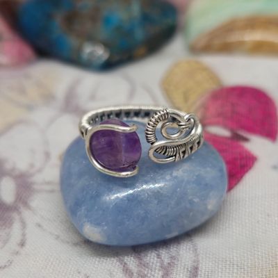Amethyst Adjustable Ring