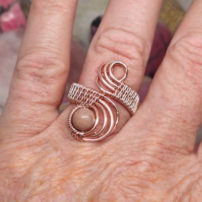 Rhodonite Adjustable Ring