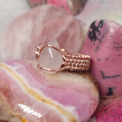 Rose Quartz Adjustable Ring