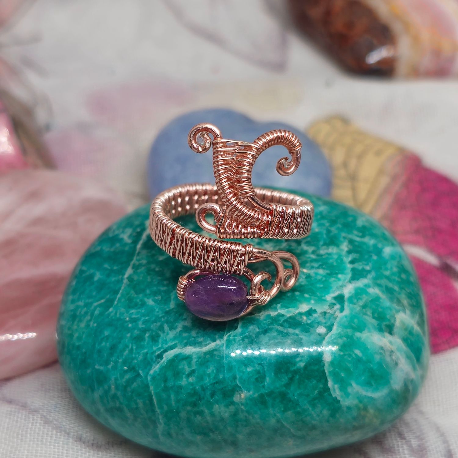 Amethyst Adjustable Ring
