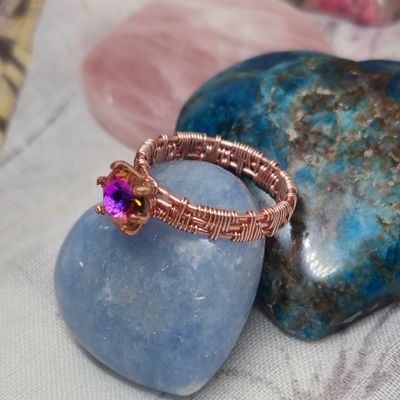 Pink Facet Ring