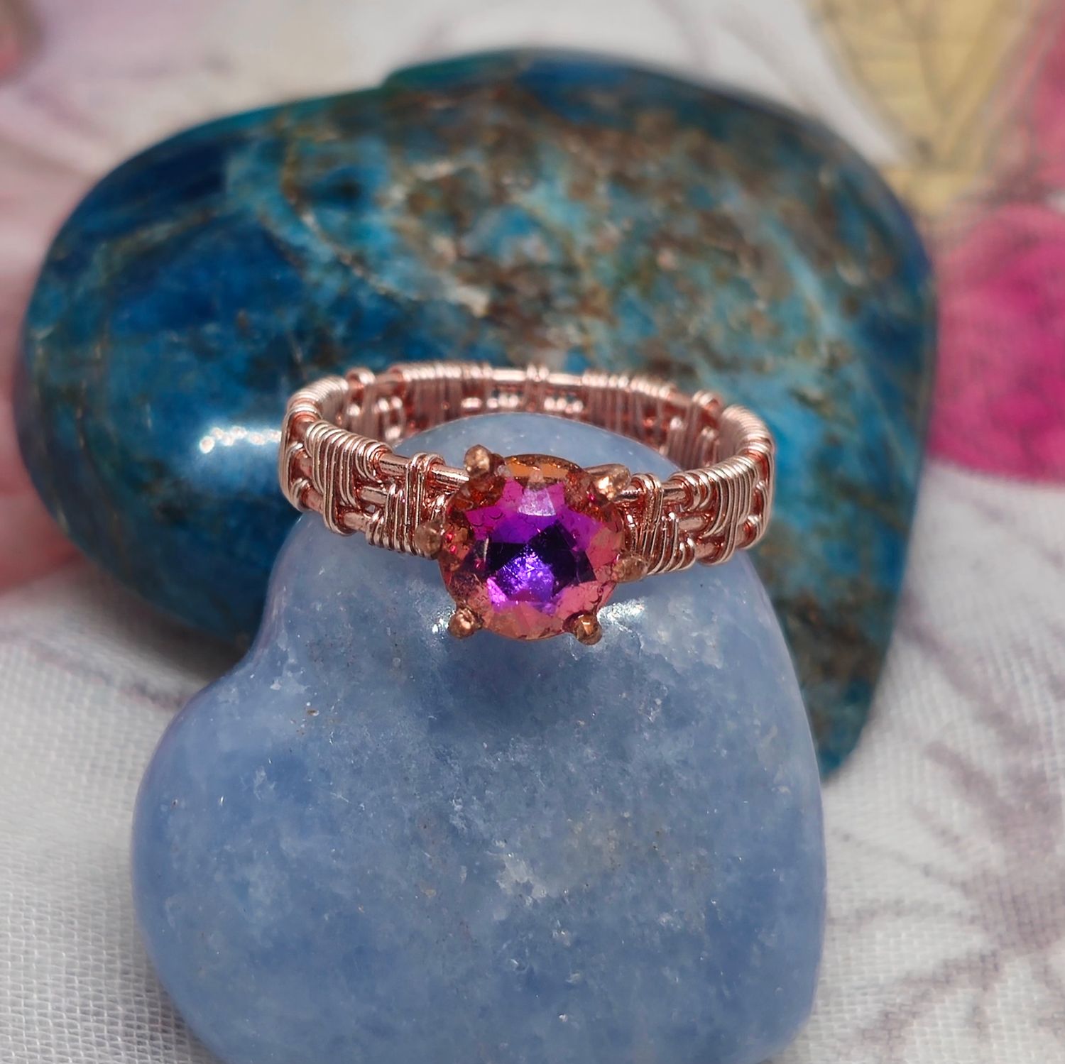 Pink Facet Ring