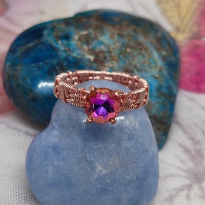 Pink Facet Ring