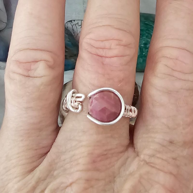 Rhodonite Adjustable Ring